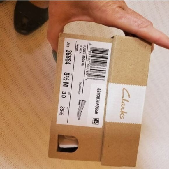 Clarks‎ Collection Juliet Monte Leather Cap Toe Black Noir Sz 5.5 Slipon Loafer - Picture 8 of 9